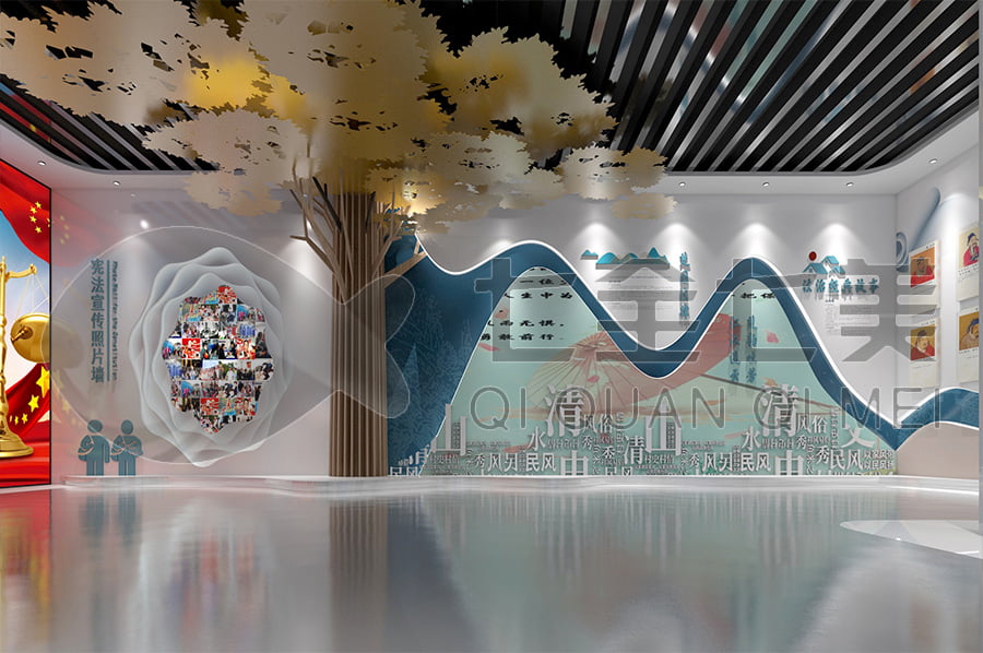 道德與法制教育，展廳設(shè)計(jì)，憲法宣誓，青少年教育