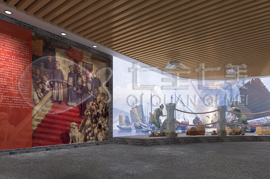 禁毒展廳效果圖，多媒體禁毒防艾基地施工，禁毒防艾宣傳基地設(shè)計(jì)布局