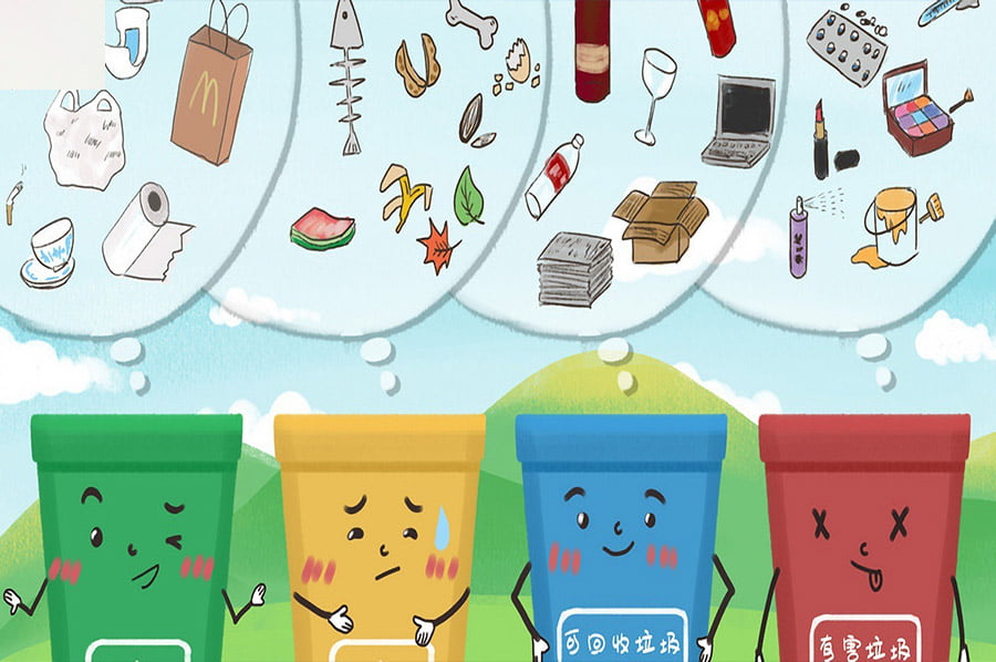 垃圾分類環(huán)保教育展覽館施工,城市環(huán)保體驗館策劃,智慧垃圾分類教育展館效果圖