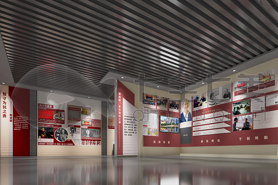 廉政教育基地，黨風廉政宣傳平臺效果圖設計，廉政展廳設計施工